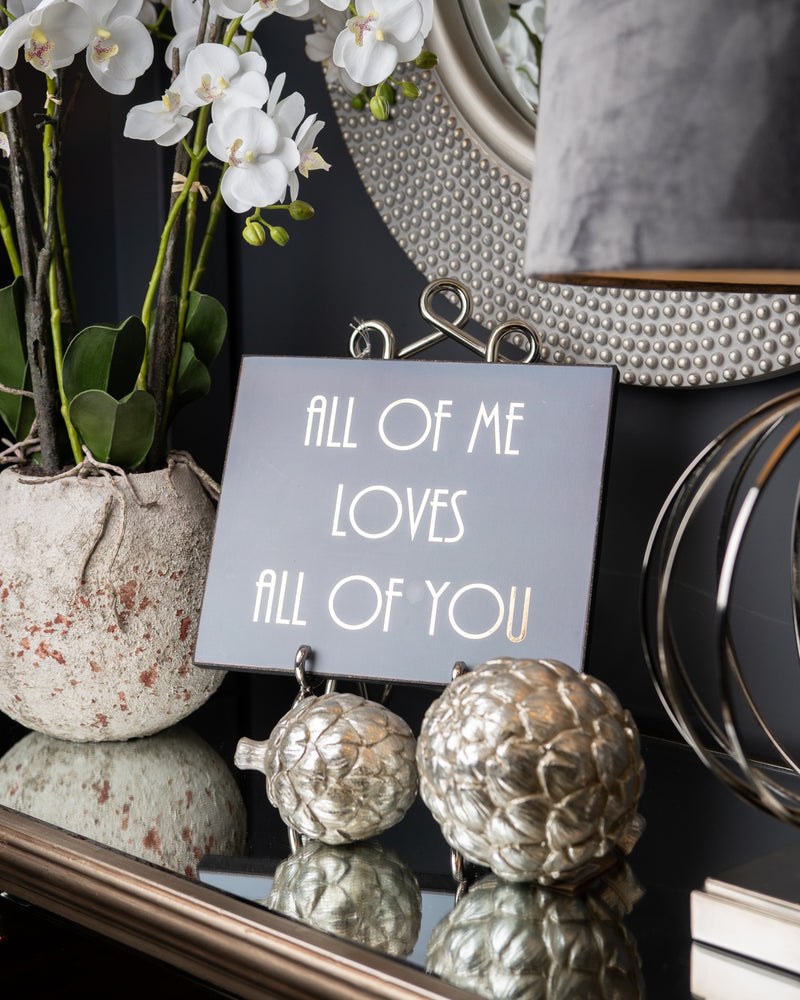 All Of Me Loves All Of You Gold Foil Plaque - The Pack Design