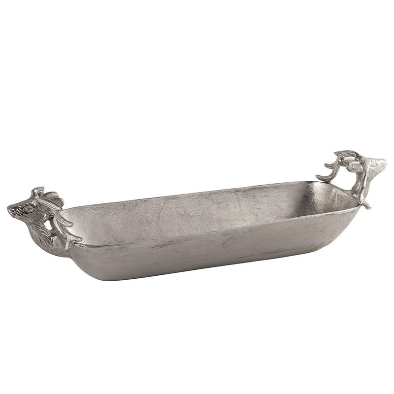 Farrah Collection Silver Large Deer Display Tray - The Pack Design