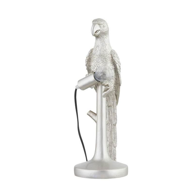 Percy The Parrot Silver Table Lamp - The Pack Design