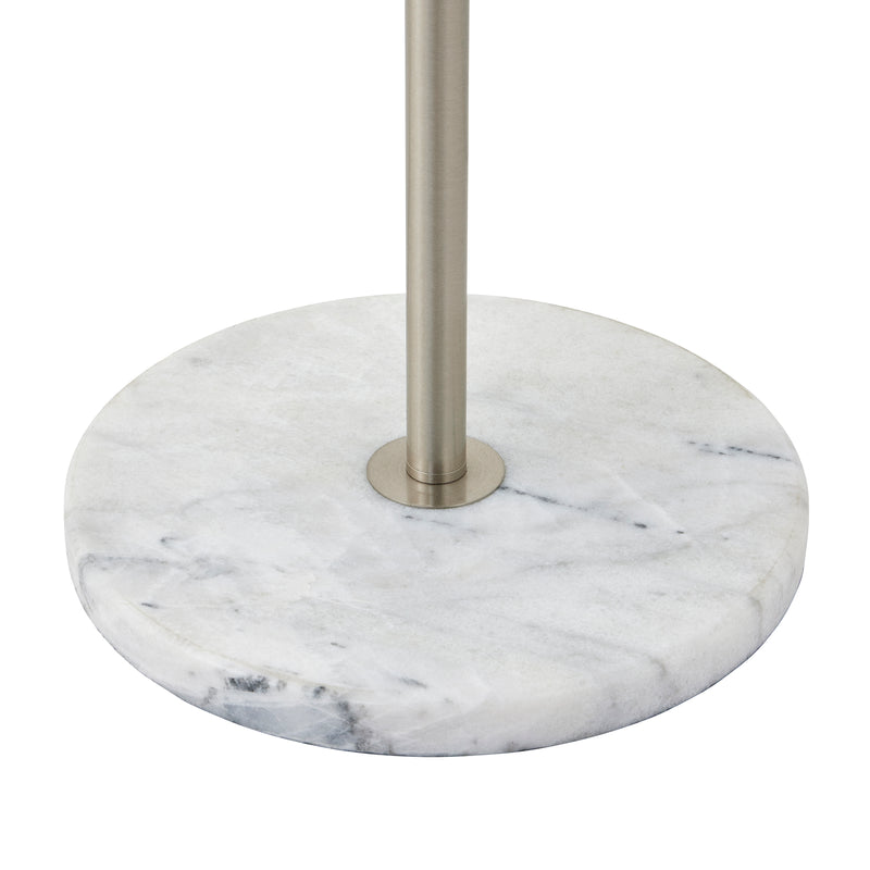 Marble And Silver Industrial Adjustable Floor Lamp