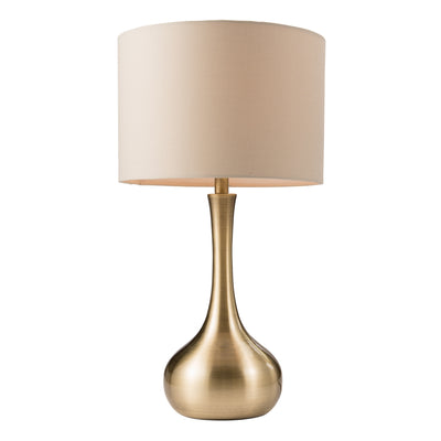 Piccadilly Table Lamp Brass & Taupe - The Pack Design