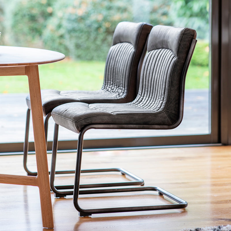 Capri Leather Chair Antique Ebony - The Pack Design