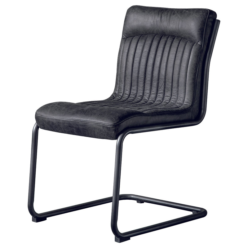Capri Leather Chair Antique Ebony - The Pack Design
