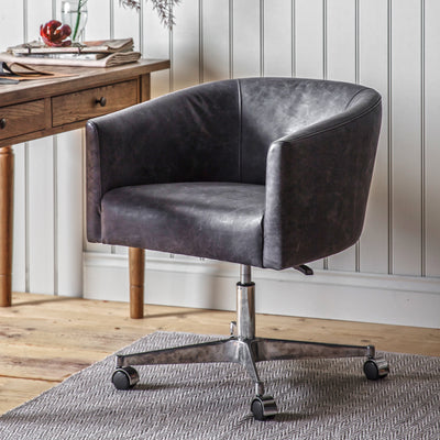 Fey Swivel Chair Antique Ebony - The Pack Design