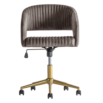 Swivel Chair Grey Velvet - The Pack Design