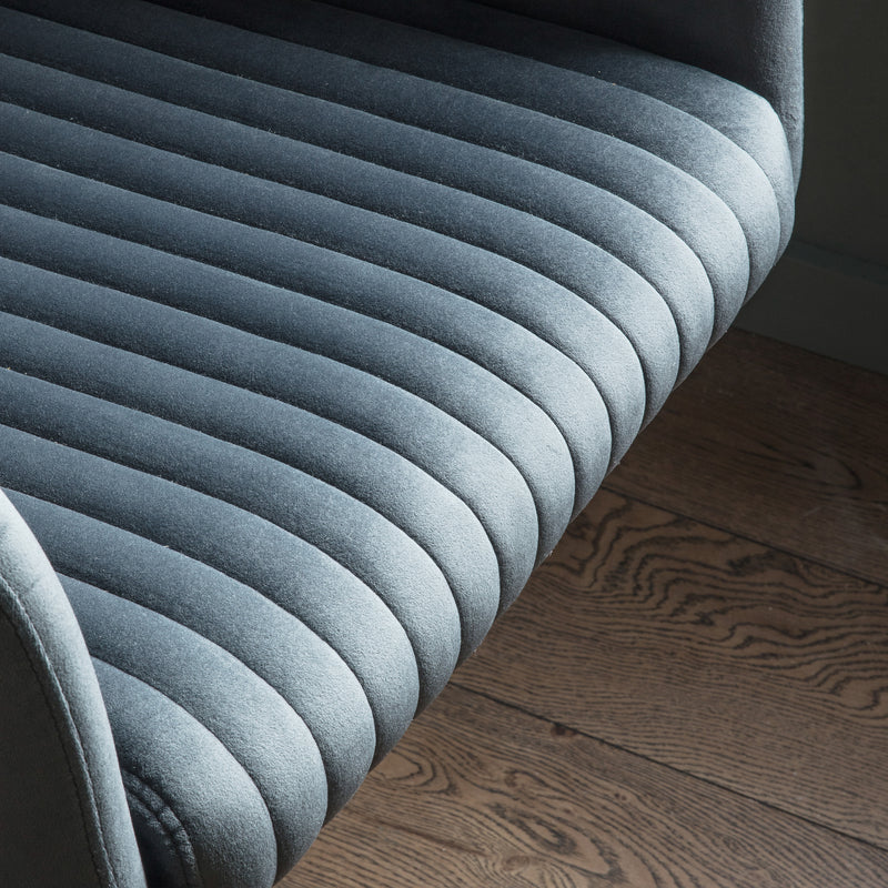 Swivel Chair Charcoal Velvet - The Pack Design