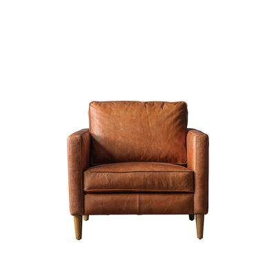 Osborne Armchair in Vintage Brown Leather