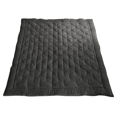 Opulent Velvet Bedspread - Charcoal