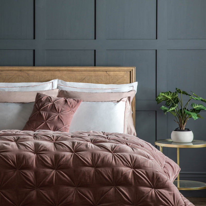 Opulent Velvet Bedspread - Blush