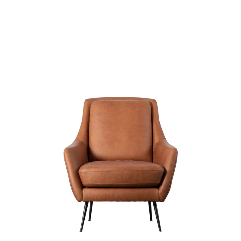 Brompton Armchair in Brown Leather
