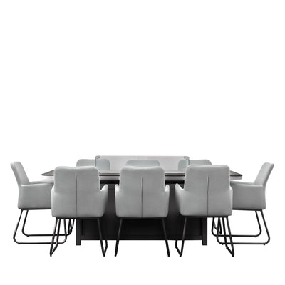 Elba 8 Seater Dining Set with Fire Pit Table
