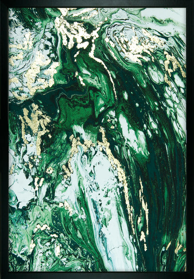 Evening Emerald Tide I-III by Eva Watts - Framed