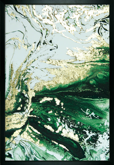 Evening Emerald Tide I-III by Eva Watts - Framed
