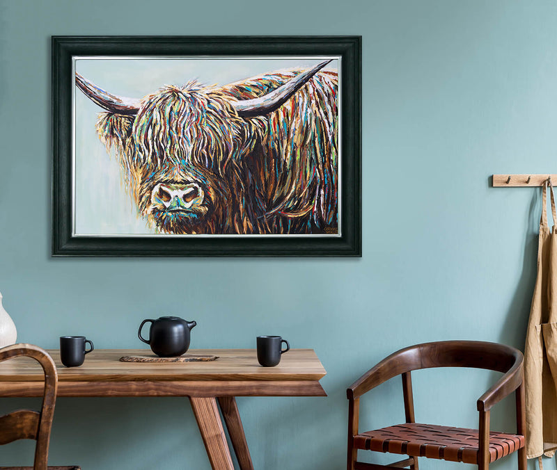 Woolly Highland Cow I-II by Carolee Vitaletti - Framed