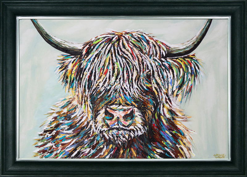 Woolly Highland Cow I-II by Carolee Vitaletti - Framed