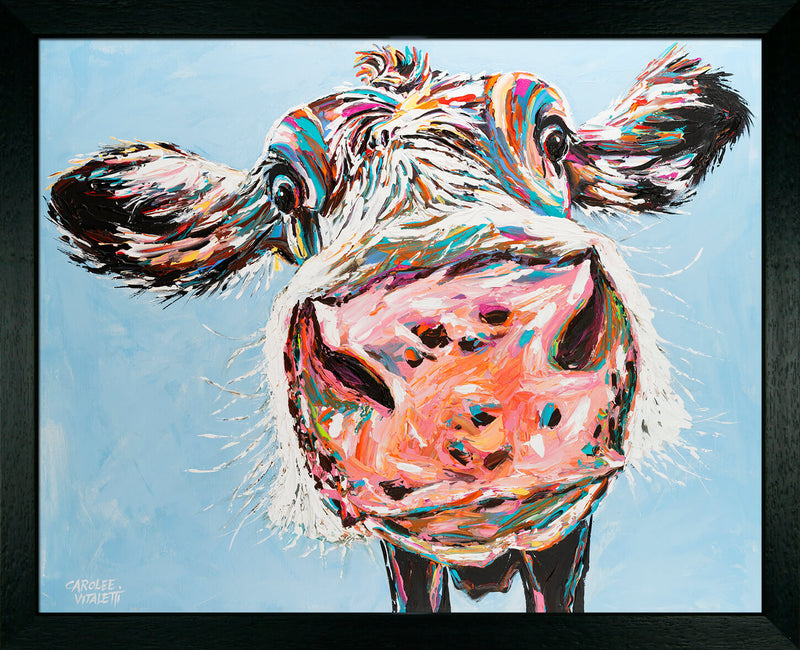 Funny Cows  I-II by Carolee Vitaletti - Framed