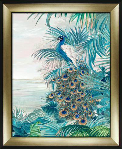 Peacock Glory I-II by Eva Watts - Framed