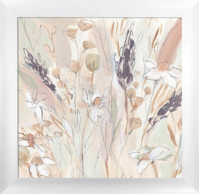 Lavender Flower Field I-II by Annie Warren - Framed