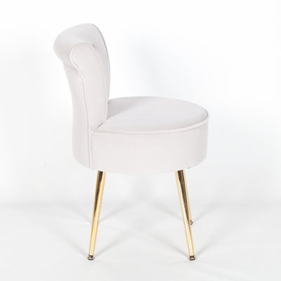 Grey Stool/Bedroom Chair WIth Gold Legs - The Pack Design