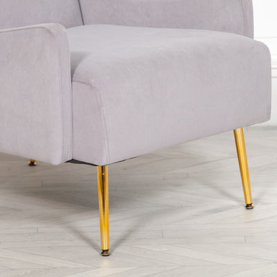 Maison Reproductions Grey Velvet Soft Chair - The Pack Design