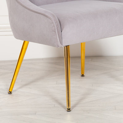 Maison Reproductions Grey Velvet Chair - The Pack Design