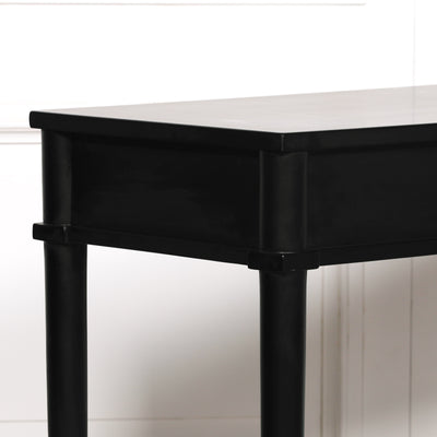 Maison Reproductions Black Painted Cedar Wood Console Table