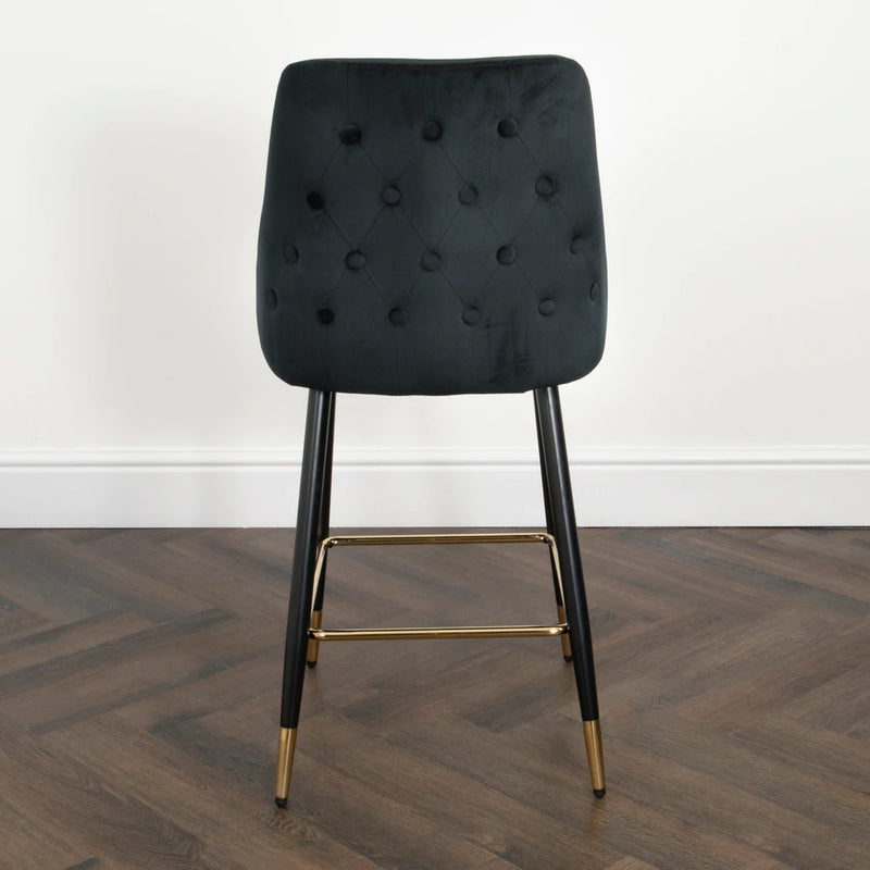 Chesterfield Black Kitchen Bar Stools (set of 2) - The Pack Design