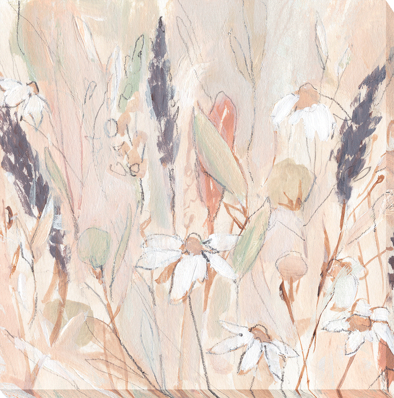 Lavender Flower Field I-II by Annie Warren - Canvas