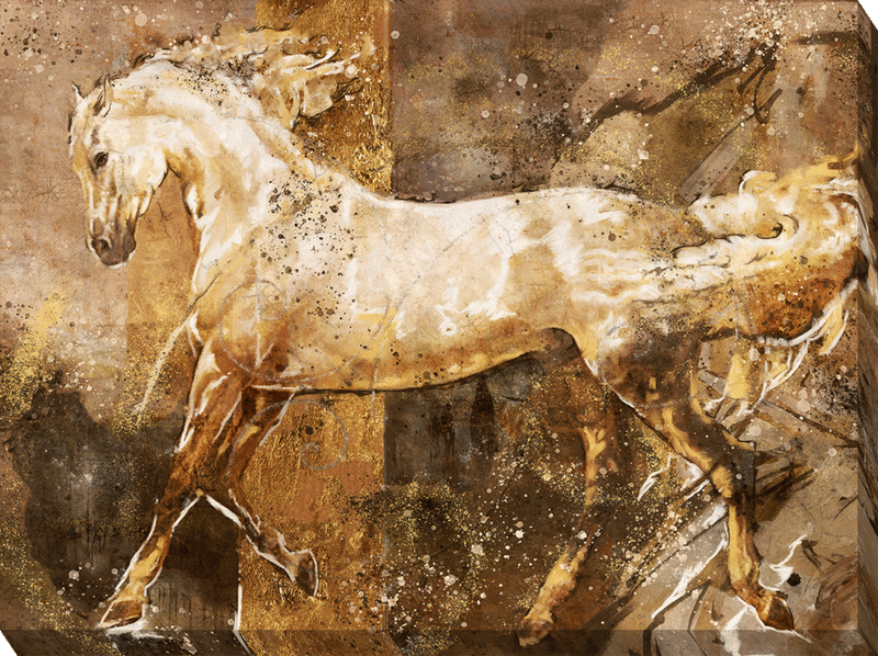 Gilded Horses I-II by Marta Wiley - Canvas