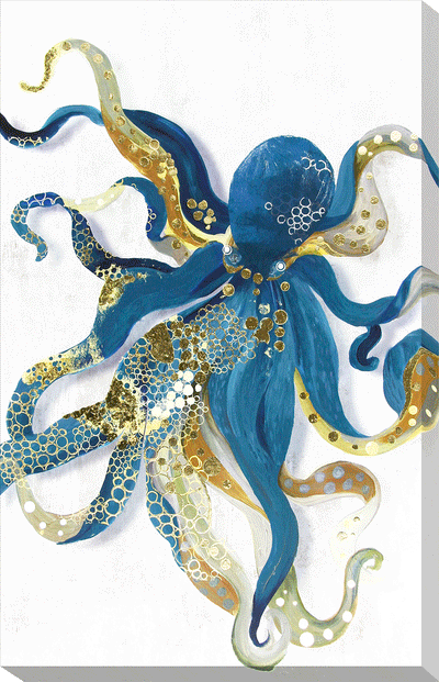 Blue Octopus by Aimee Wilson - Canvas