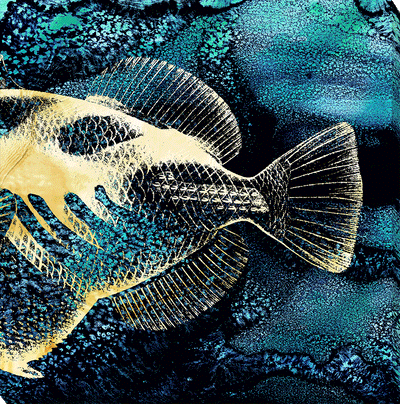 Golden Fish I-II by Christine Zalewski - Canvas