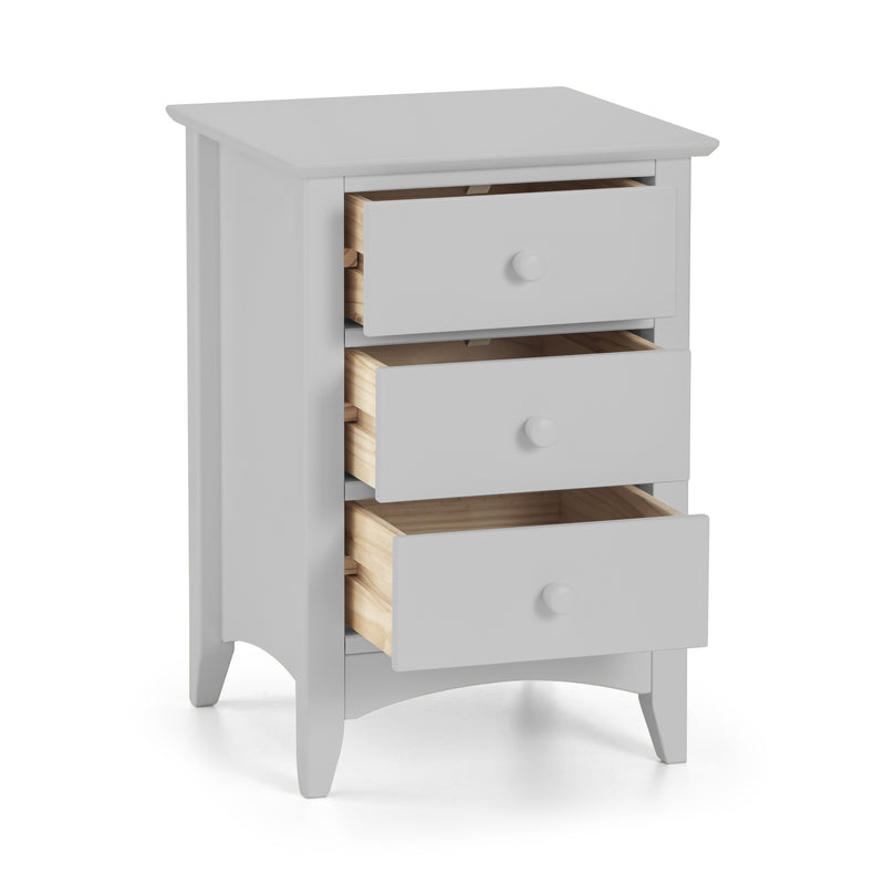 Cameo 3 Drawer Bedside - 2 Colors - The Pack Design