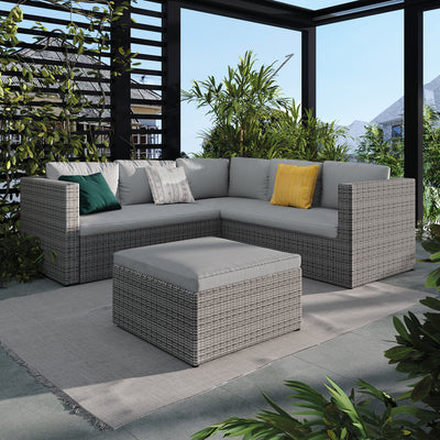 Cinzia Compact Corner Sofa with Large Footstool - The Pack Design