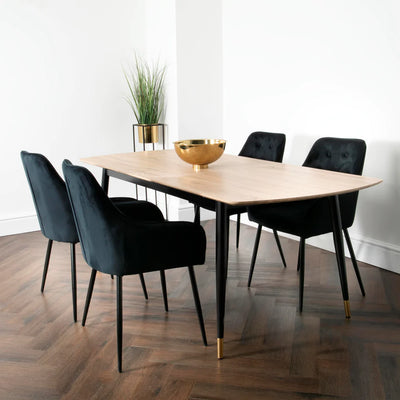 Light Oak Cambridge Dining Table with 4/6 Chairs