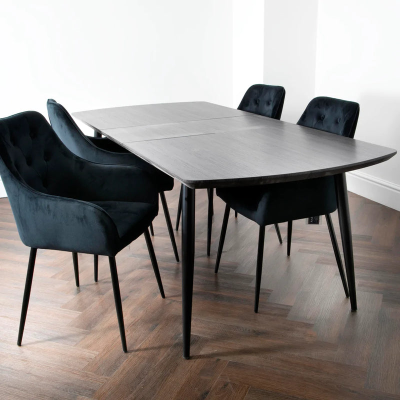 Grey Oak Oxford Dining Table with 4/6 Chairs