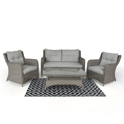 Elise 2 Seater Sofa with 2 Armchairs and Coffee Table - The Pack Design