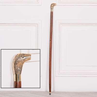 Lion Brass Wooden Walking Stick