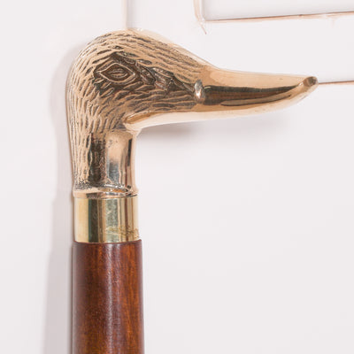 Duck Brass Wooden Walking Stick