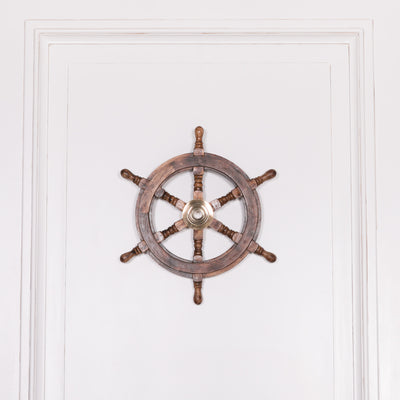 Maison Reproductions Wooden Ship Wheel