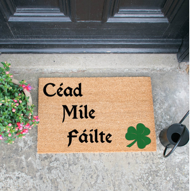 Cead Mile Failte Green Doormat - The Pack Design