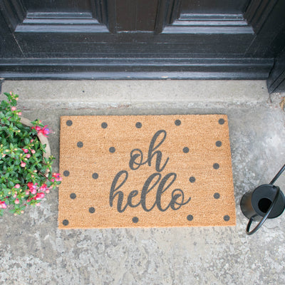 Grey Oh Hello Doormat - The Pack Design