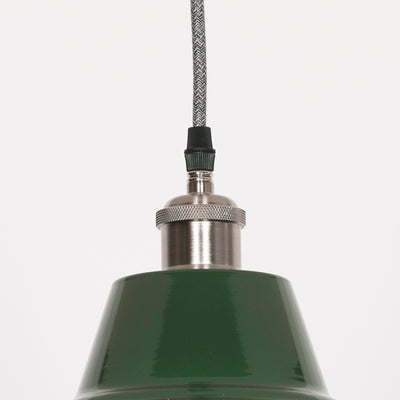 Factory Style British Green Enamel Painted 36cm Pendant Light - The Pack Design