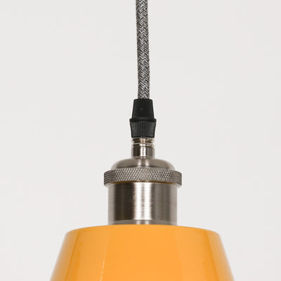 Factory Style Mustard Yellow Enamel Painted 46cm Pendant Light - The Pack Design