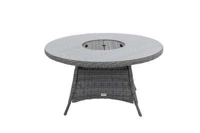 Iris Round Dining Table with Ice Bucket and 6 Armchairs - The Pack Design