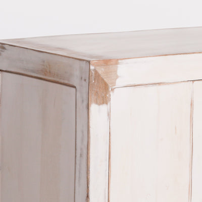 White Distressed Oriental Sideboard - The Pack Design