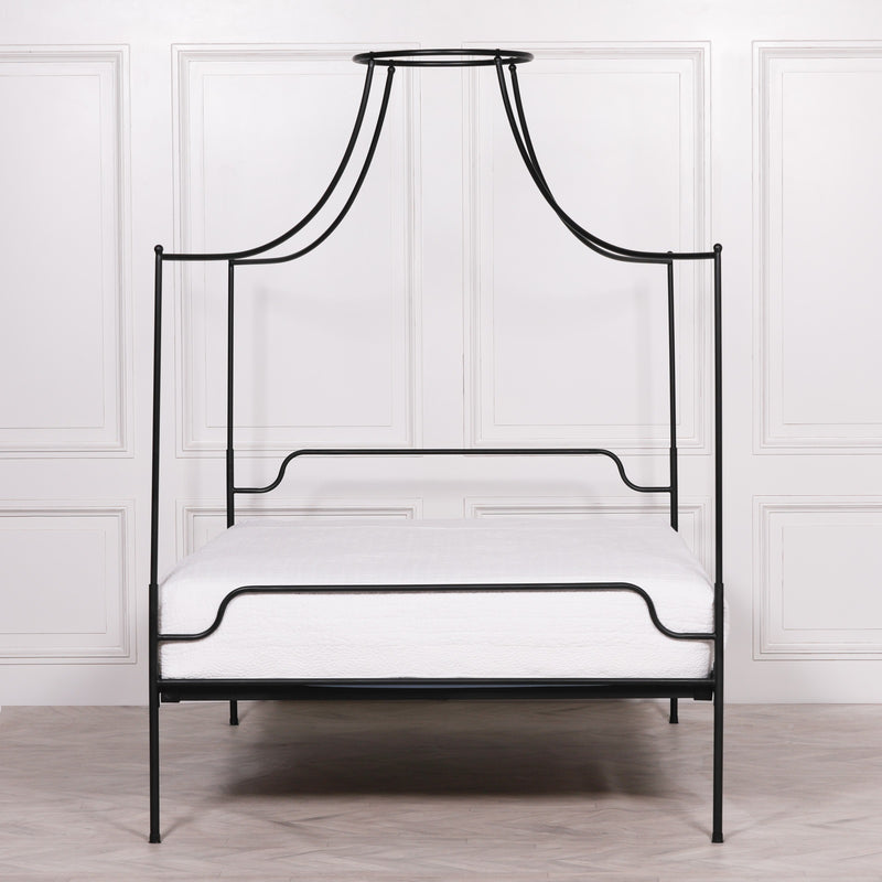 Black Iron 5ft King Size Poster Bed