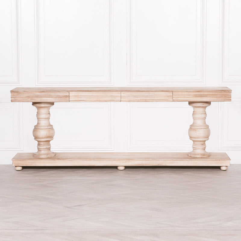 Maison Reproductions Wooden Console Table With Drawers - The Pack Design
