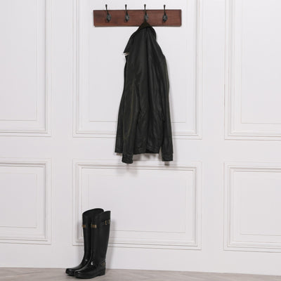 4 Hook 60cm Wooden Coat Hanger