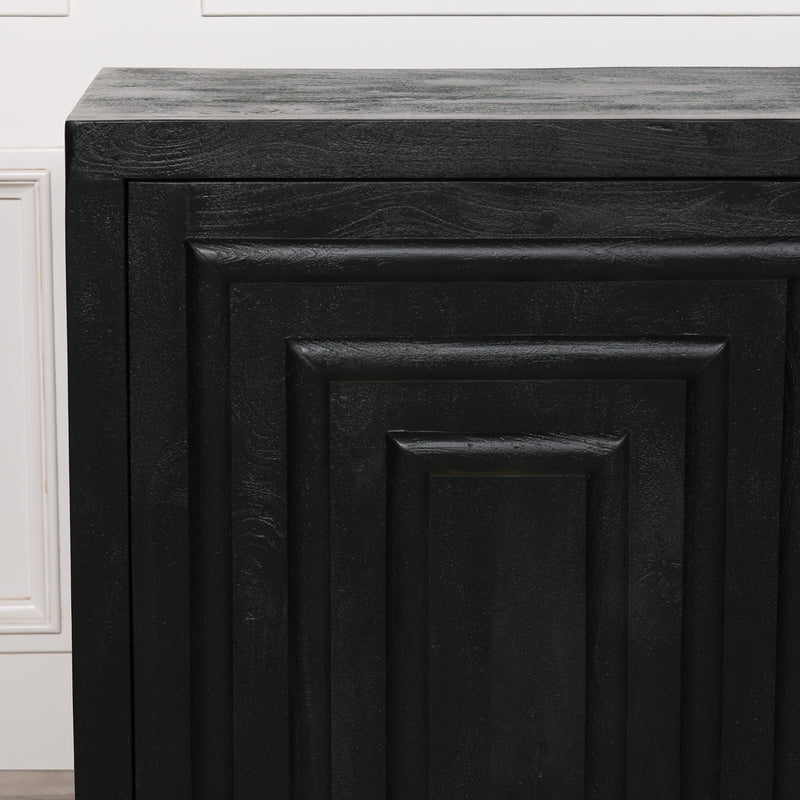 Maison Reproductions Black Wooden Contemporary Sideboard