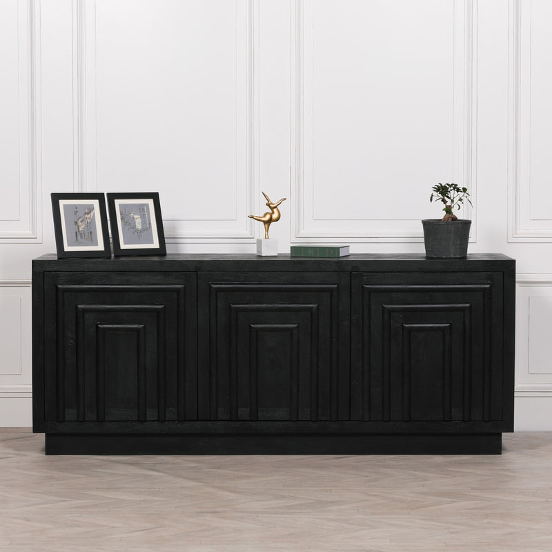Maison Reproductions Black Wooden Contemporary Sideboard